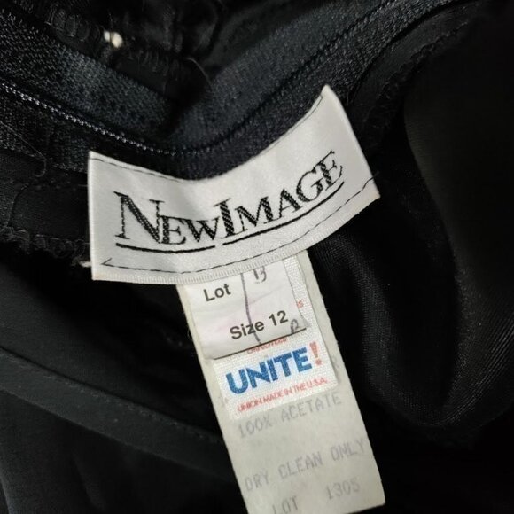 Vintage New Image Luxgoth Wedding Formal Cutout Maxi Dress Black Womens Size 12 - Picture 10 of 13